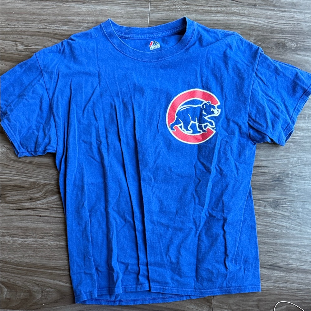 Blue Chicago Cubs T-Shirt - Baez #9